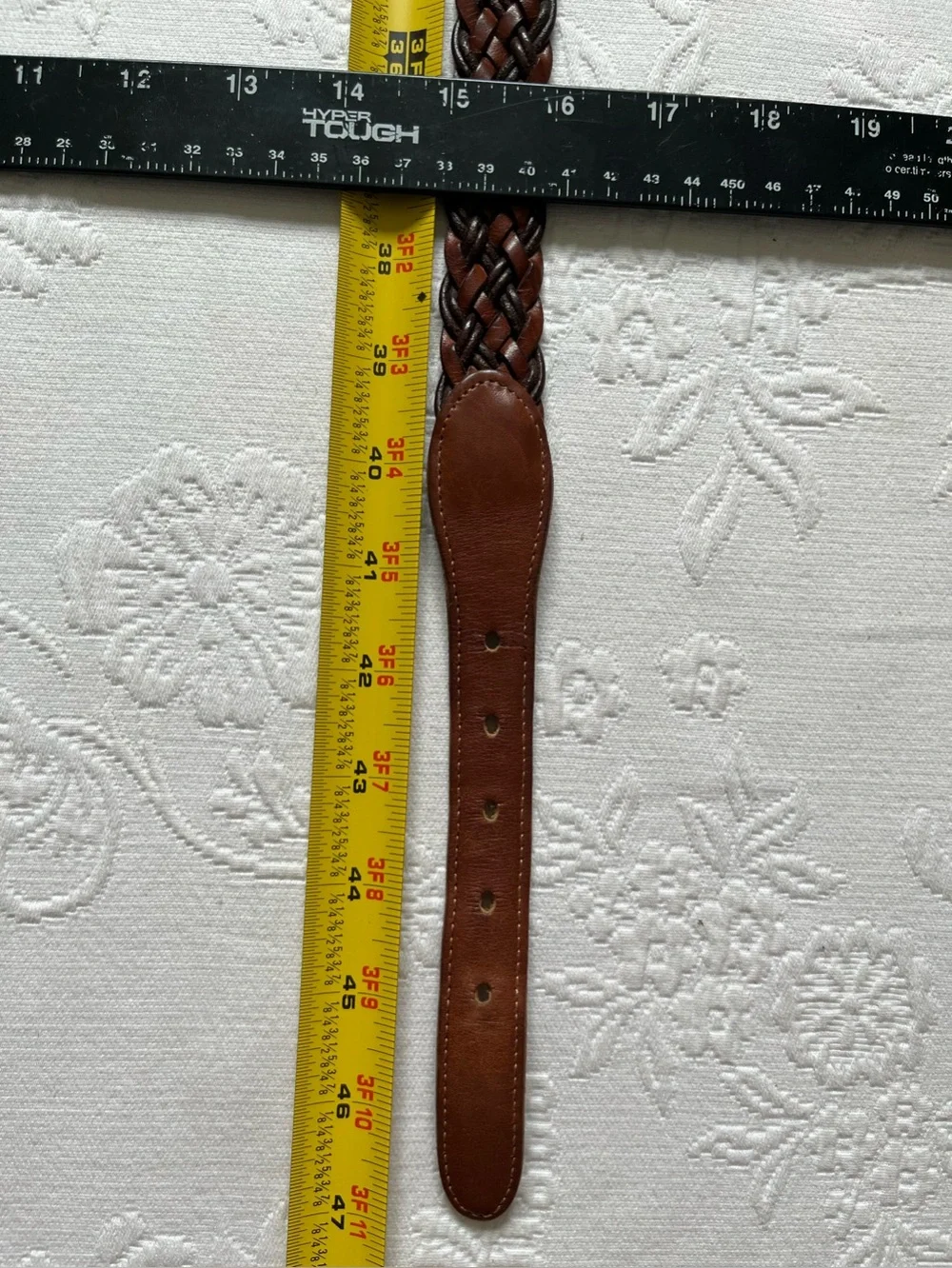 Vintage COACH Brown Belt 3850 British Tan Woven Leather Braided 40